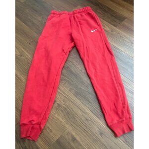 Vintage Sweatpants Mens Size s Red Jogger Tapered Embroidered Logo